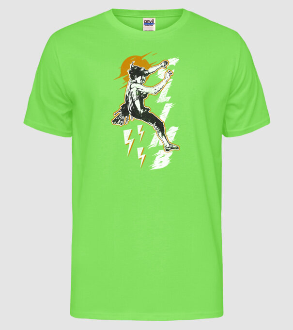 CLIMB retro model verde neon pe tricou