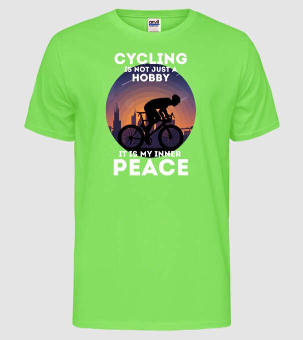 cycling is not just a hobby model verde neon pe tricou