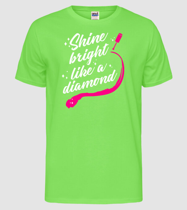 Versuri nail artist model verde neon pe tricou