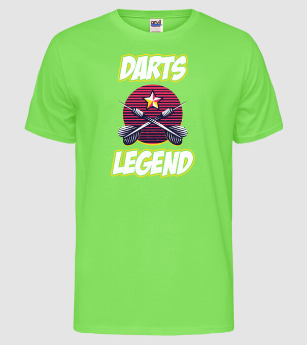 Darts legend model verde neon pe tricou