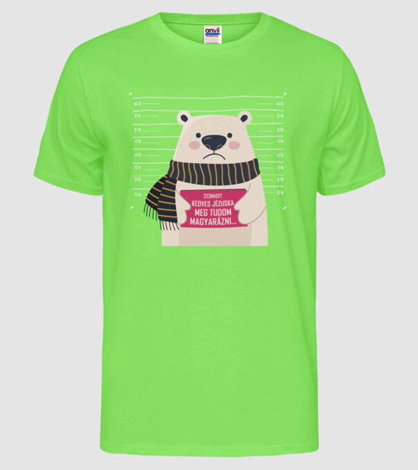 DearSanta model verde neon pe tricou