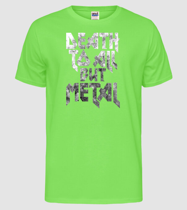 Death but metal model verde neon pe tricou