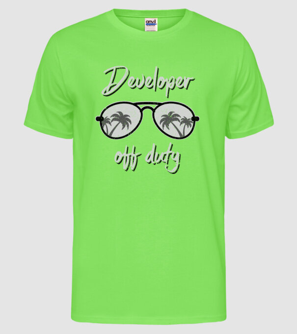 Developer off duty model verde neon pe tricou