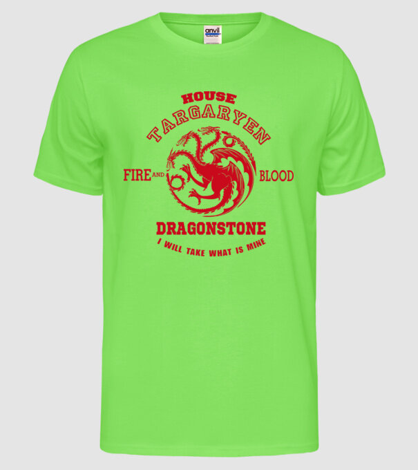Dragonstone model verde neon pe tricou