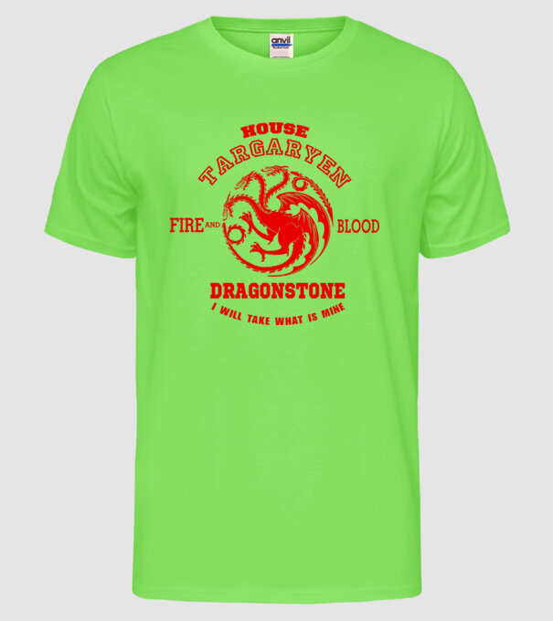Dragonstone model verde neon pe tricou