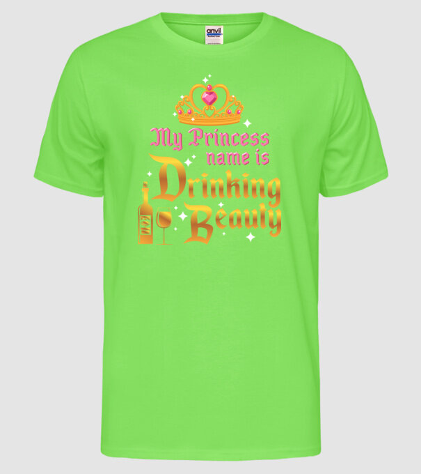 Drinking beauty model verde neon pe tricou