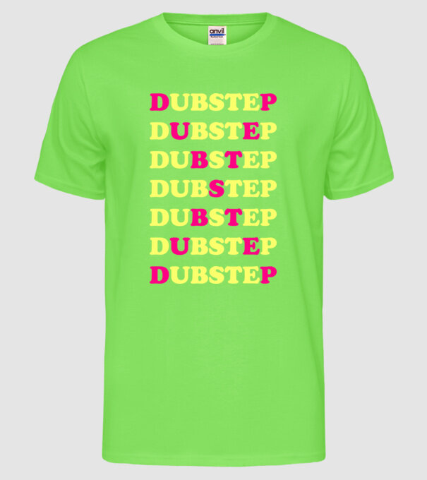 Dubstep model verde neon pe tricou