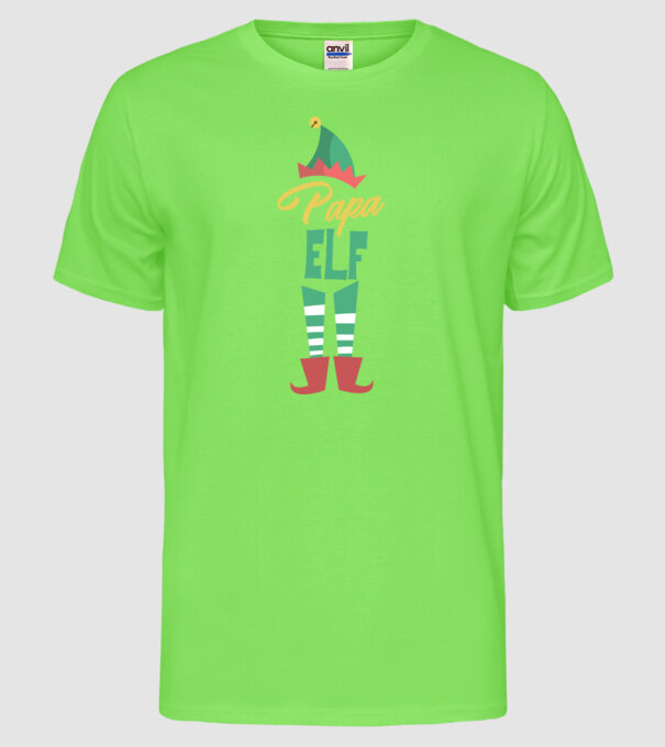 Elf family bunic model verde neon pe tricou