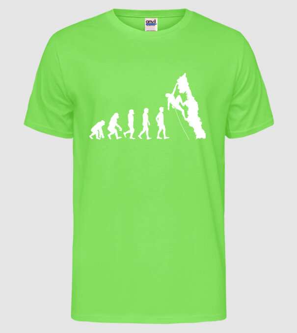 evoluție escaladare model verde neon pe tricou