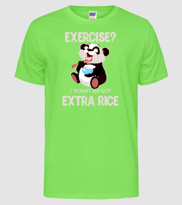 Exercise panda light model verde neon pe tricou