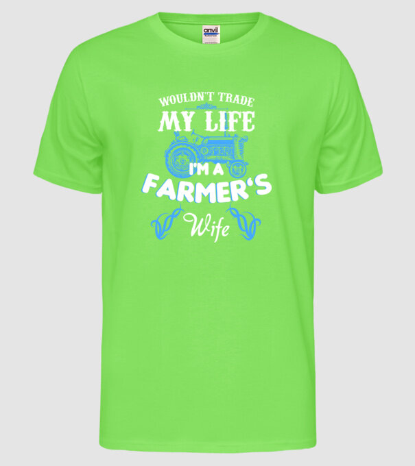 'Farmer''s wife' model verde neon pe tricou