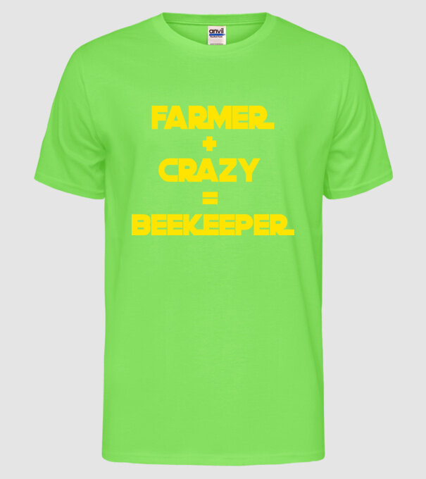 Farmer crazy beekeeper model verde neon pe tricou