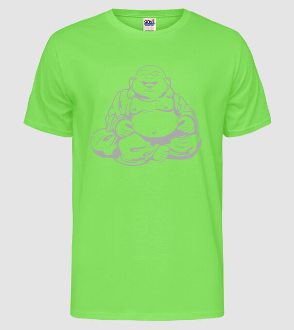 fat buddha model verde neon pe tricou