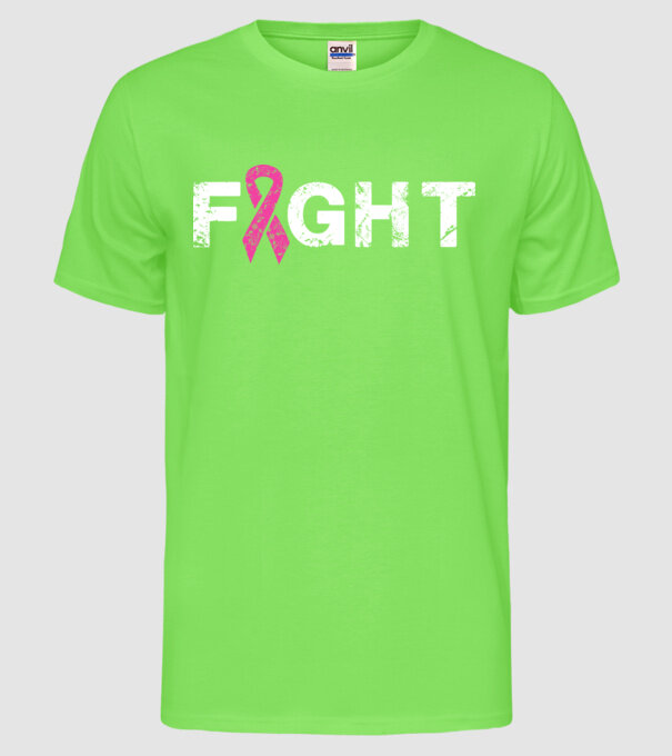 Fight model verde neon pe tricou