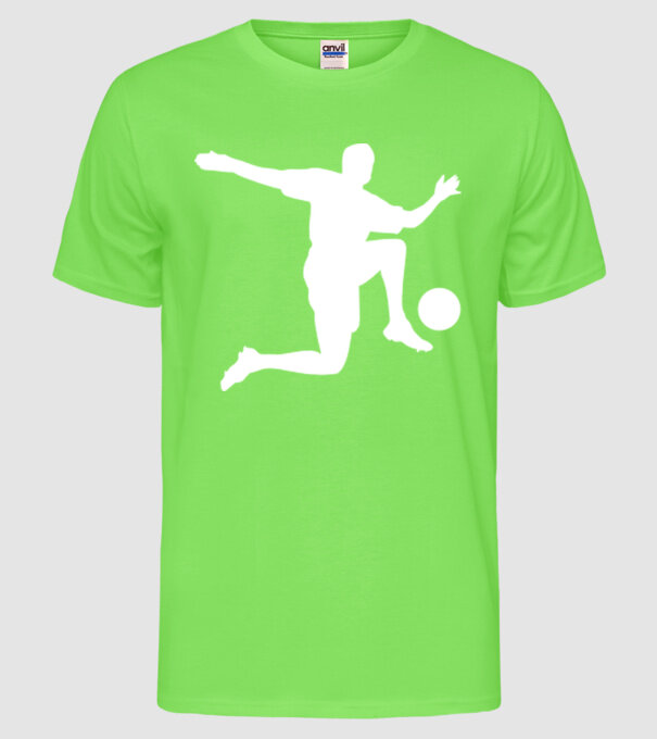 Fotbal 3 model verde neon pe tricou