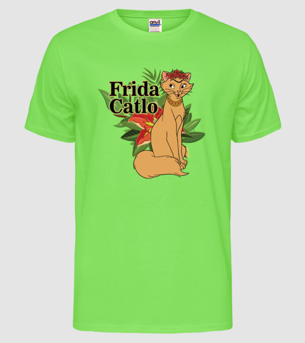 FridaCatlo model verde neon pe tricou
