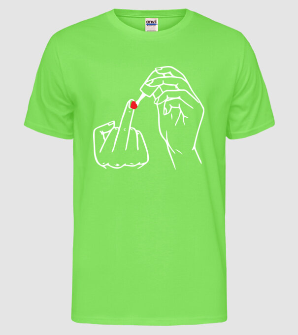 Nail polish Fuck U model verde neon pe tricou