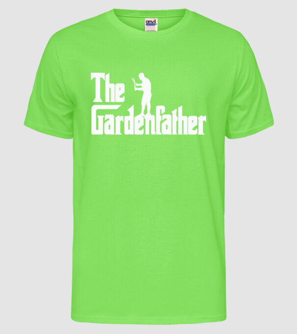The Gardenfather model verde neon pe tricou