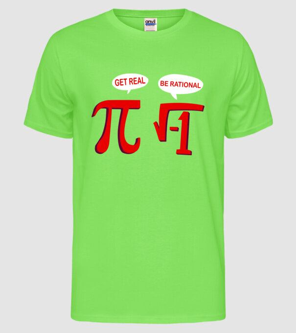 Get real, be rational model verde neon pe tricou
