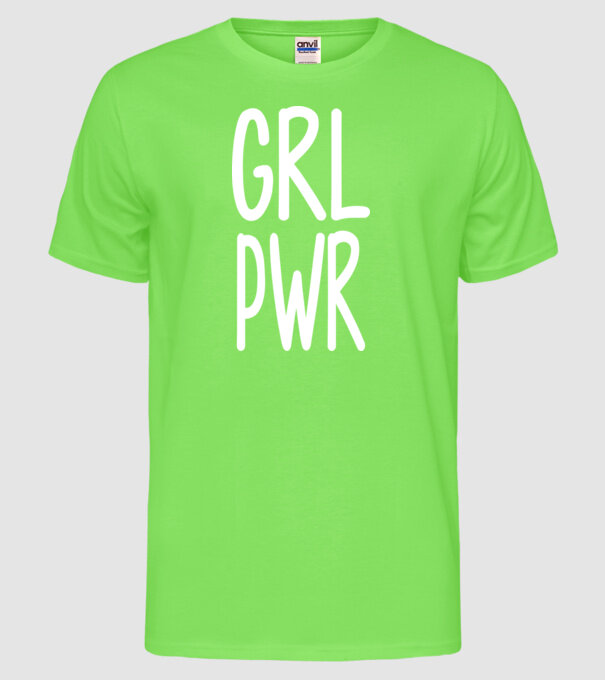 Girl Power model verde neon pe tricou