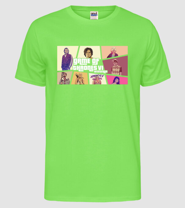 GTA game of thrones model verde neon pe tricou
