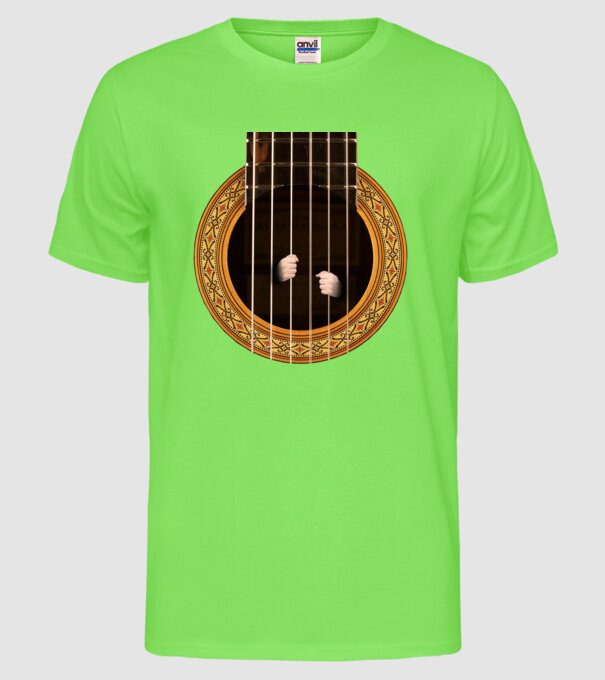 Guitar prison model verde neon pe tricou