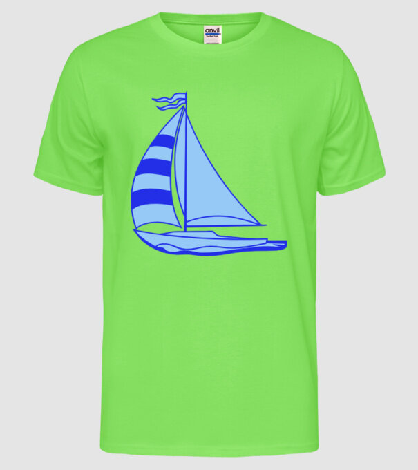 Vapor model verde neon pe tricou