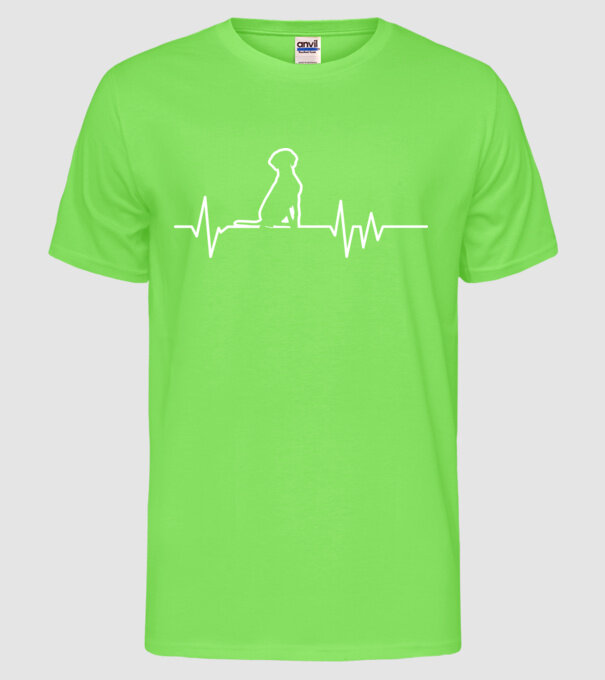 Heartbeat line Vijla model verde neon pe tricou