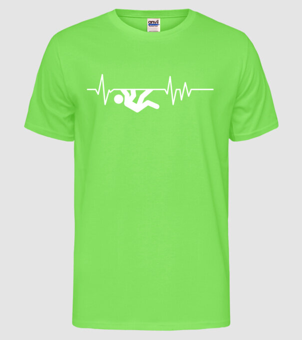 Heartbeat escaladare model verde neon pe tricou