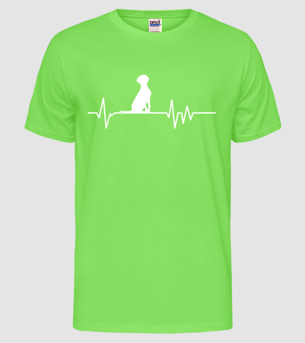 Heartbeat silueta Vijla model verde neon pe tricou