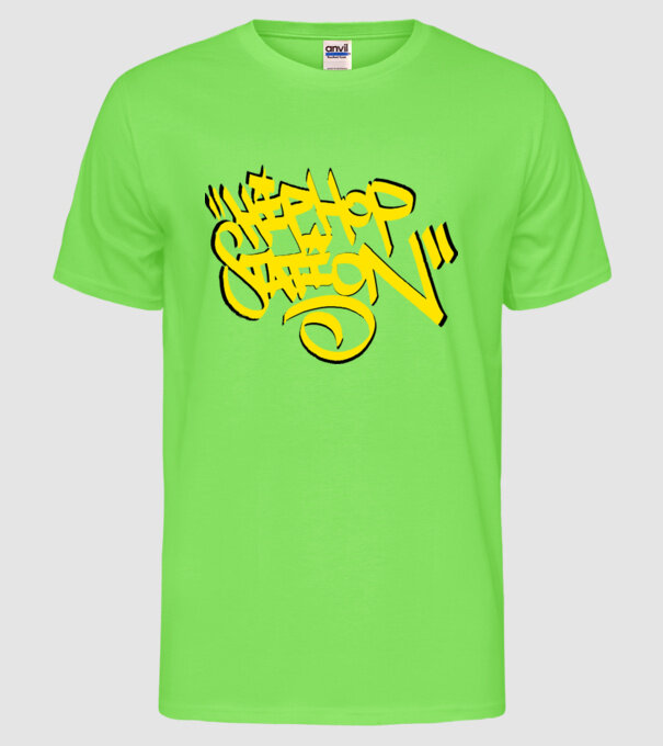 HS TAG2 model verde neon pe tricou