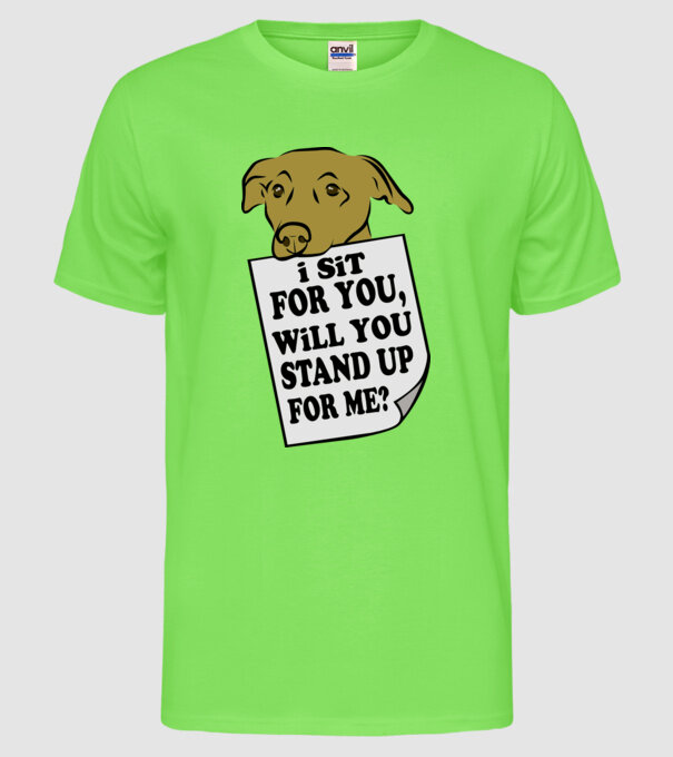 I sit for you model verde neon pe tricou