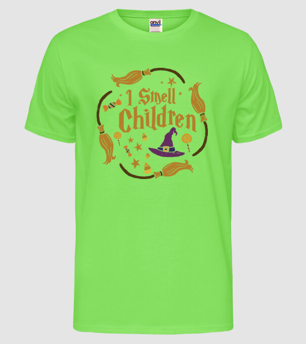 I smell children model verde neon pe tricou