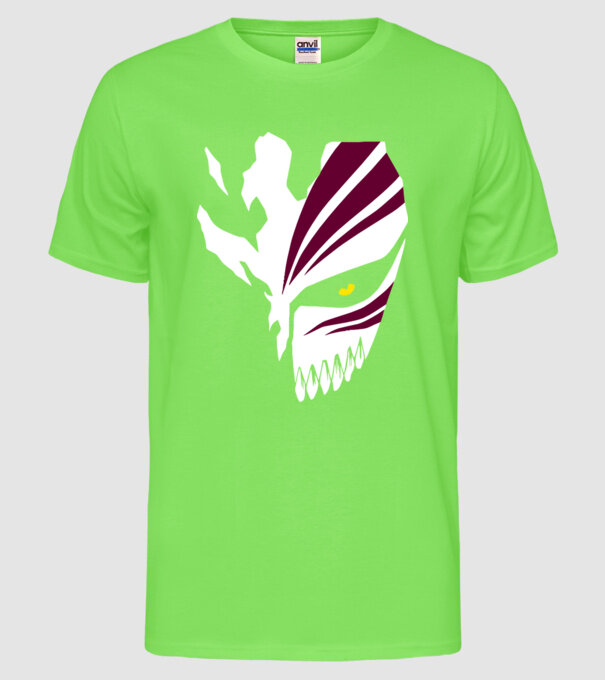 Ichigo Hollow Mask model verde neon pe tricou