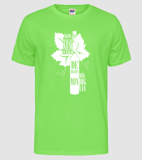 Nu mai merg la școală, dar tot am temă de casă model verde neon pe tricou