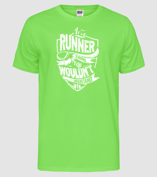 'It''s a runner thing' model verde neon pe tricou
