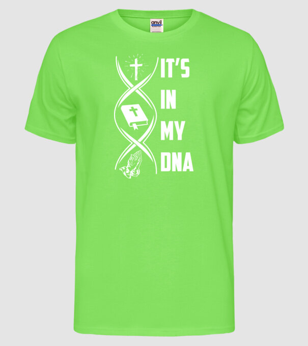 Its in my dna jesus model verde neon pe tricou