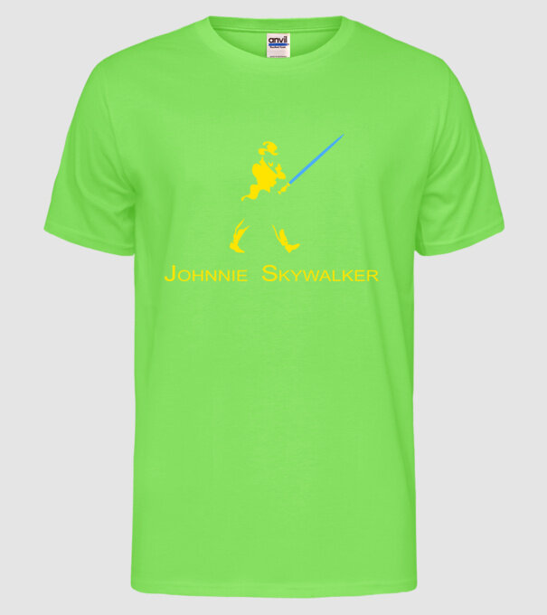 Johnnie Skywalker model verde neon pe tricou