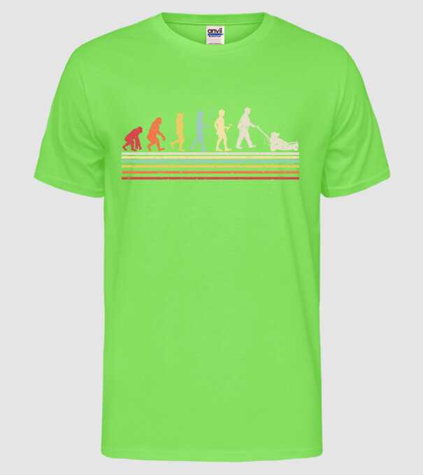 Evoluție Grădinar model verde neon pe tricou