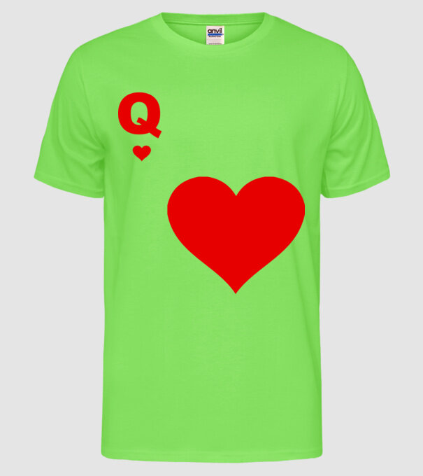 Regină model verde neon pe tricou