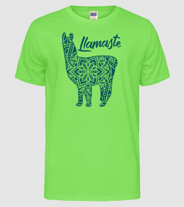 Lamaste unicolor model verde neon pe tricou