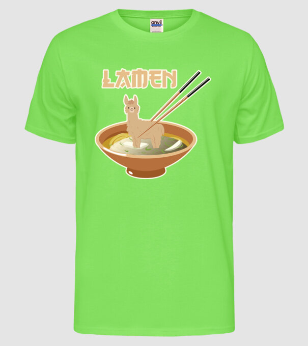 Lamen model verde neon pe tricou