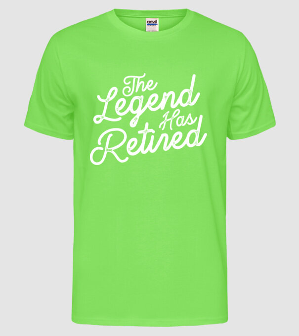 Legend has retired model verde neon pe tricou