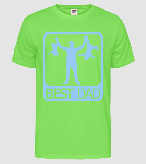 Cel mai bun tată model verde neon pe tricou