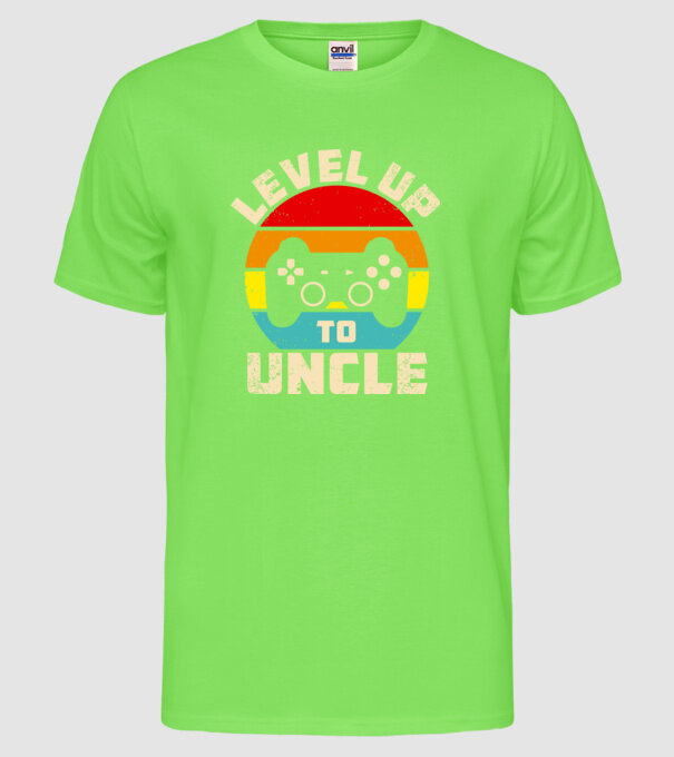 Level Up Uncle model verde neon pe tricou