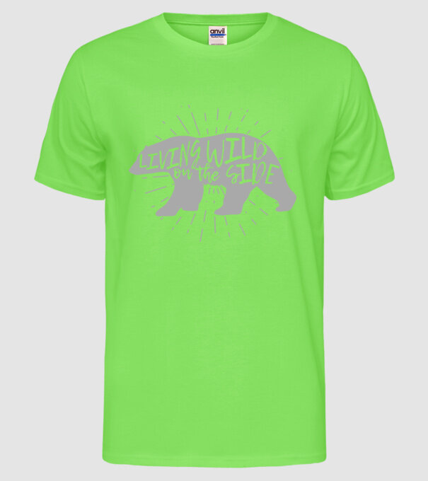Living on a wild side X model verde neon pe tricou