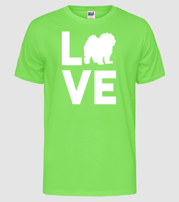 LOVE Bolognese model verde neon pe tricou