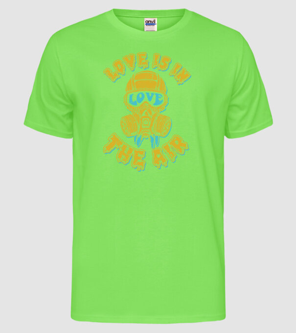 Love is in the air model verde neon pe tricou