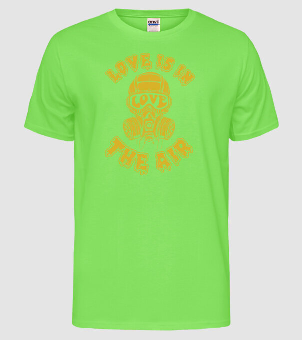 Love is in the air yellow model verde neon pe tricou