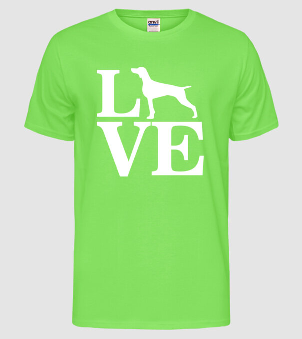 LOVE VIȘLĂ model verde neon pe tricou